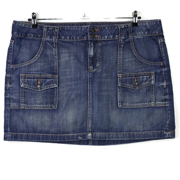 Old Navy‎ Mini Jean Skirt Plus Size 18 Regular - Picture 1 of 7